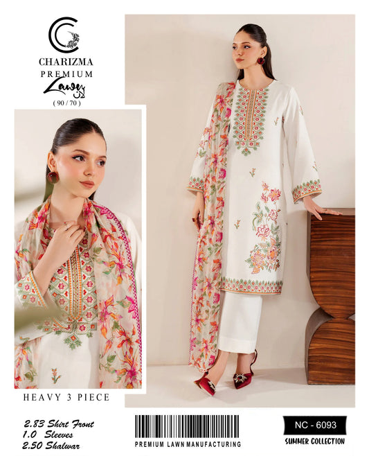 Fully Embroided Lawn Suit (3pc)
